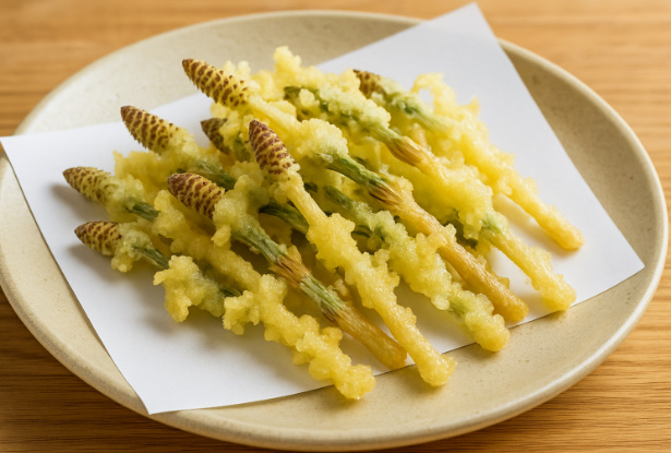 つくしの天ぷら